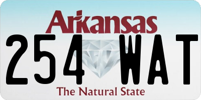 AR license plate 254WAT