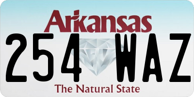 AR license plate 254WAZ