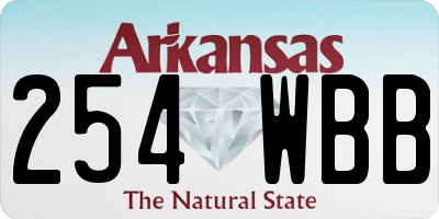 AR license plate 254WBB