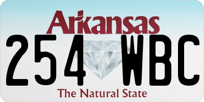 AR license plate 254WBC