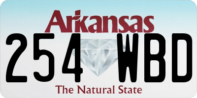 AR license plate 254WBD