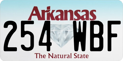 AR license plate 254WBF