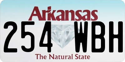 AR license plate 254WBH