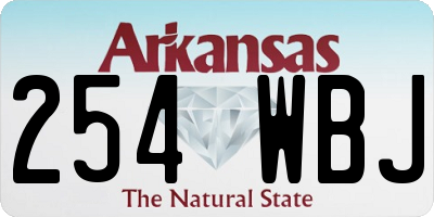 AR license plate 254WBJ