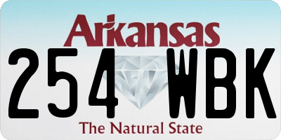 AR license plate 254WBK