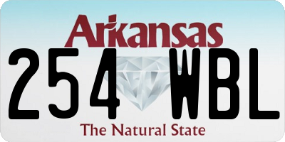 AR license plate 254WBL