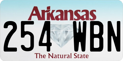 AR license plate 254WBN