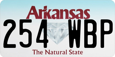 AR license plate 254WBP