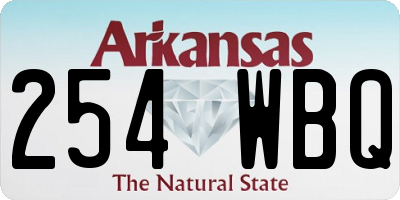 AR license plate 254WBQ