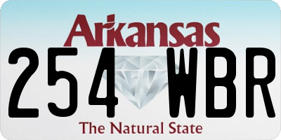 AR license plate 254WBR