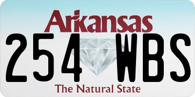 AR license plate 254WBS