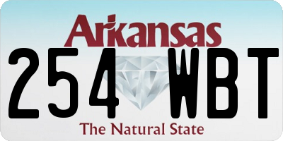AR license plate 254WBT