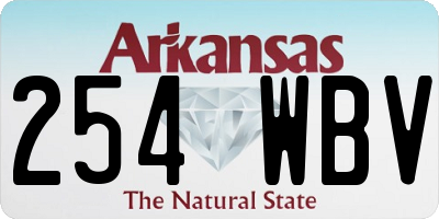 AR license plate 254WBV