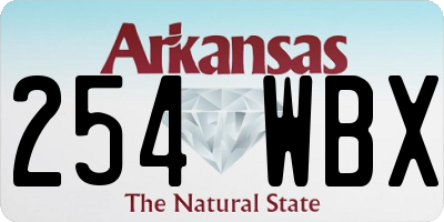 AR license plate 254WBX