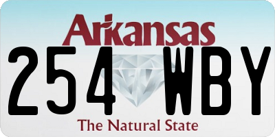 AR license plate 254WBY