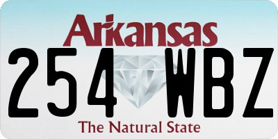 AR license plate 254WBZ