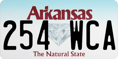 AR license plate 254WCA