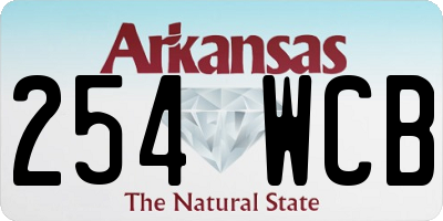 AR license plate 254WCB