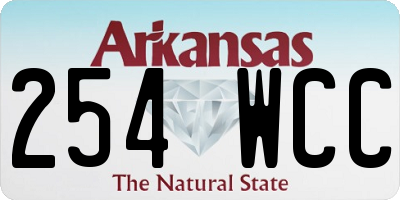 AR license plate 254WCC