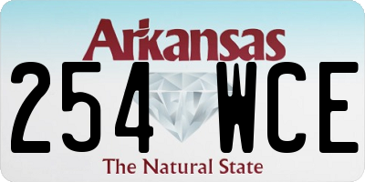 AR license plate 254WCE