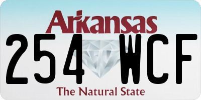 AR license plate 254WCF