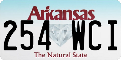 AR license plate 254WCI