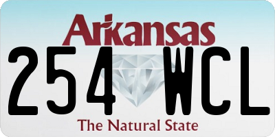 AR license plate 254WCL
