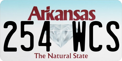AR license plate 254WCS