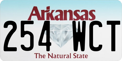 AR license plate 254WCT