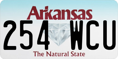 AR license plate 254WCU