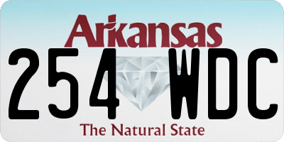 AR license plate 254WDC