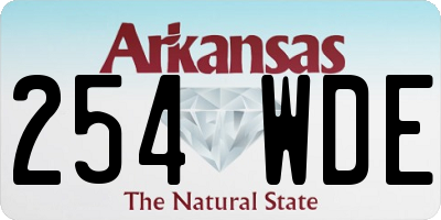 AR license plate 254WDE