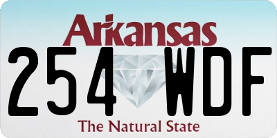 AR license plate 254WDF