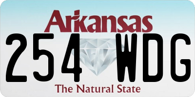 AR license plate 254WDG