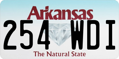 AR license plate 254WDI