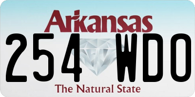 AR license plate 254WDO