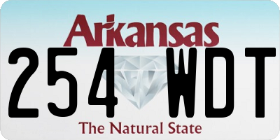 AR license plate 254WDT