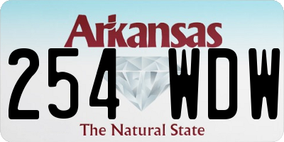AR license plate 254WDW
