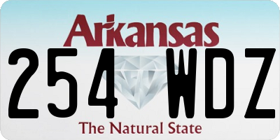 AR license plate 254WDZ
