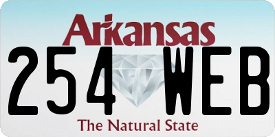 AR license plate 254WEB