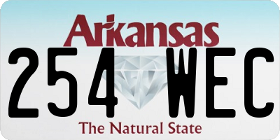 AR license plate 254WEC