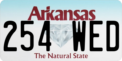 AR license plate 254WED