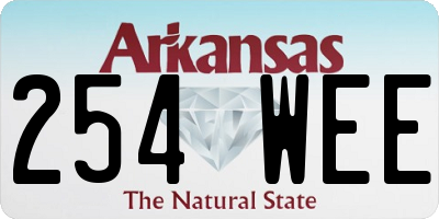 AR license plate 254WEE