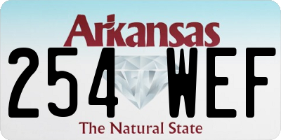 AR license plate 254WEF