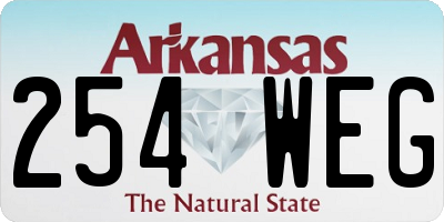 AR license plate 254WEG