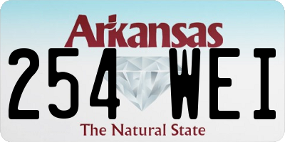 AR license plate 254WEI