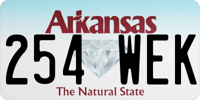 AR license plate 254WEK