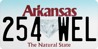 AR license plate 254WEL