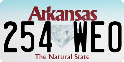 AR license plate 254WEO