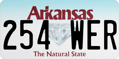 AR license plate 254WER